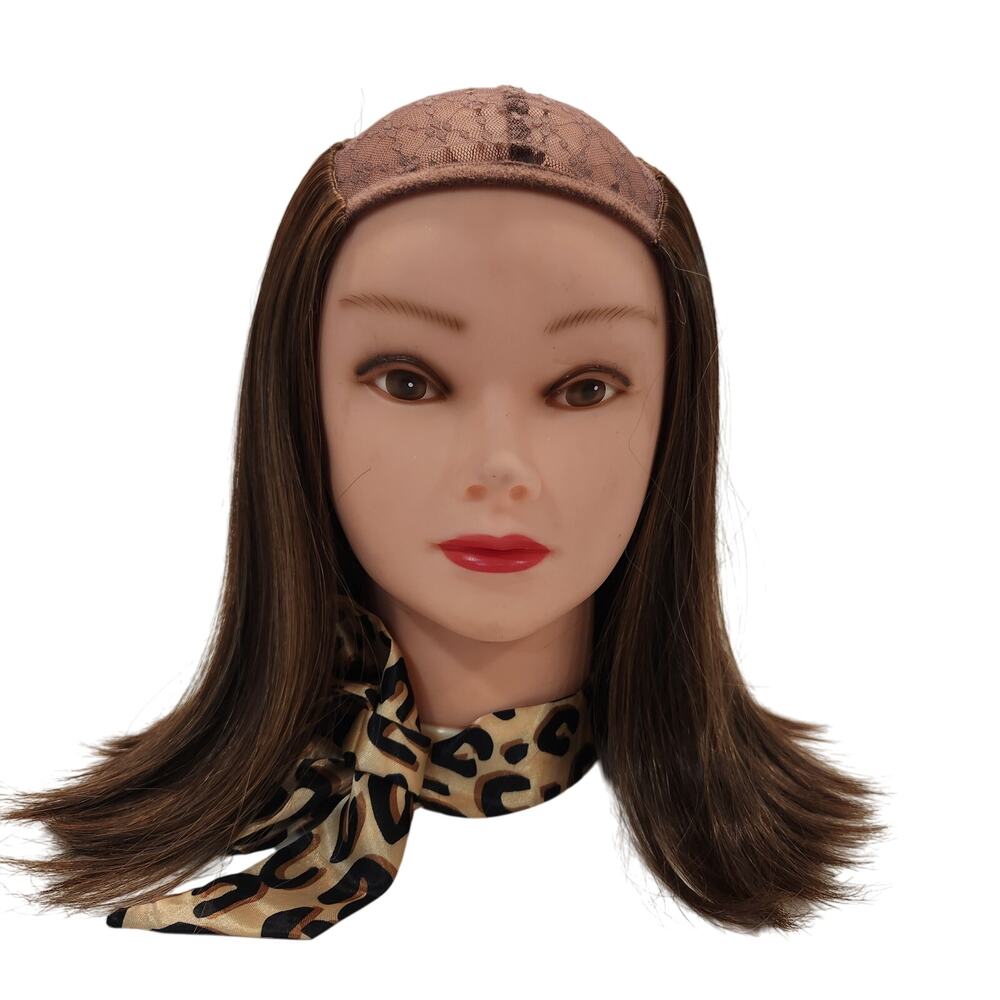 Hat Hair VersaFiber Topper Hair Piece by Paula Young Pecan Delight Pre-Owned